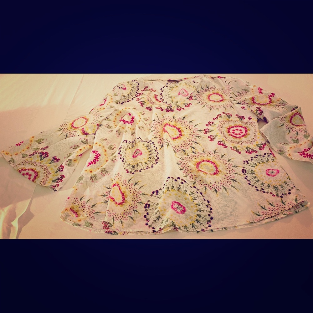 Silk floral blouse